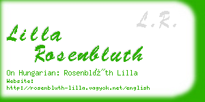 lilla rosenbluth business card